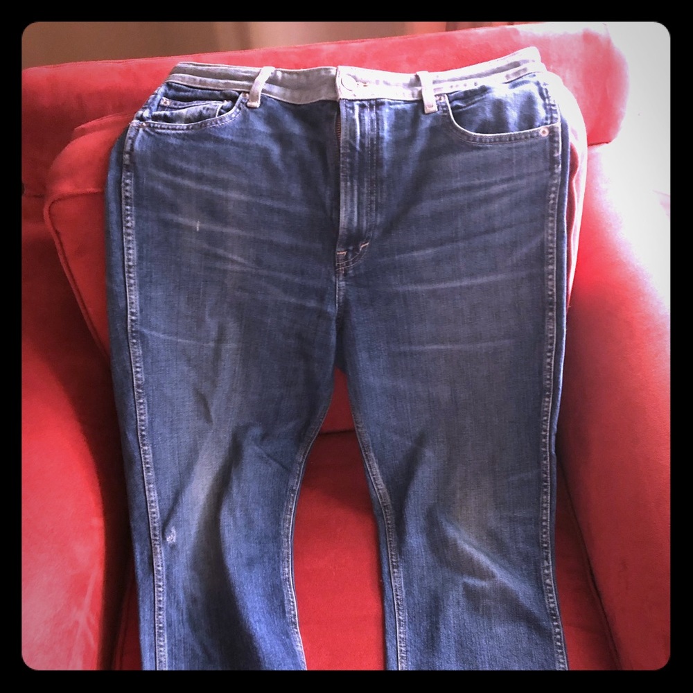 Cropped fringed Lucky jeans! High waist